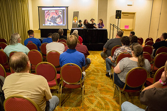 The audience hears the next Spooky Pinball title announced