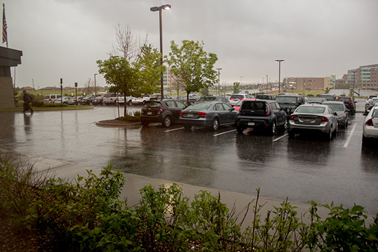 A wet Thursday afternoon in Denver