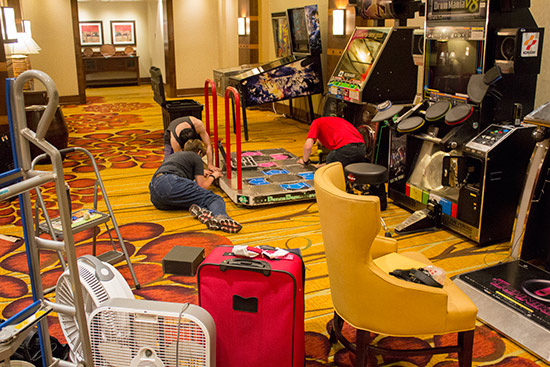 This DDR machine is nearly ready to play
