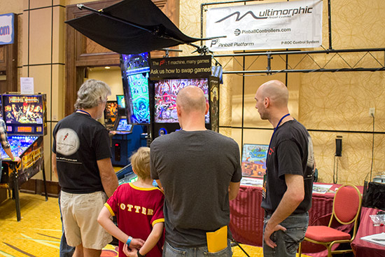 Multimorphic were showing their latest P3 pinball platform games