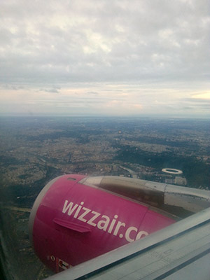A wonderful view of Rome during landing