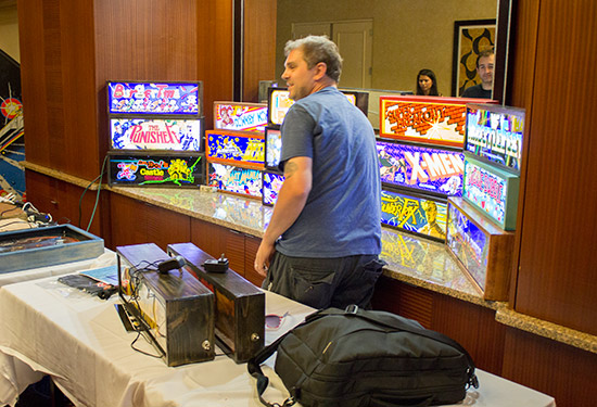 This chap was selling illuminated video game marquee signs