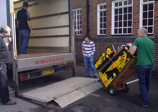 Another machine comes off the van