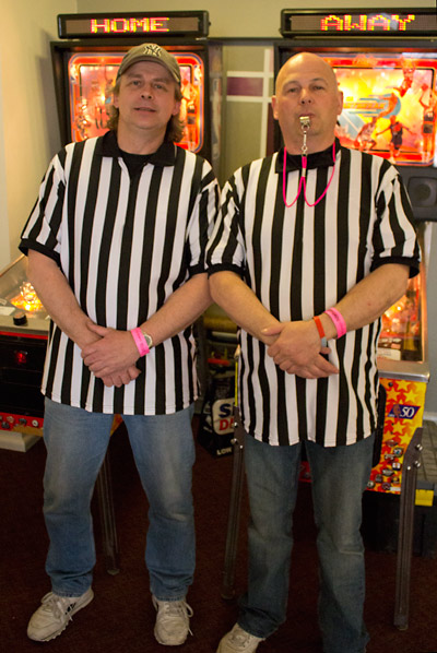 Tournament referrees Darren Ball and Mark Robinson
