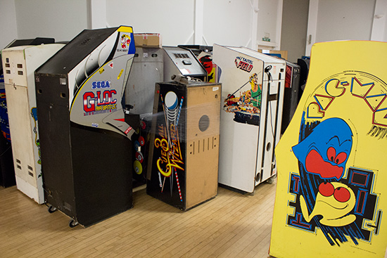 Around two dozen video cabinets were already here