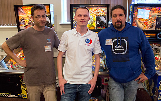 The three finalists - Alain Boulieu, Lukasz Romanowski and Michel Dailly