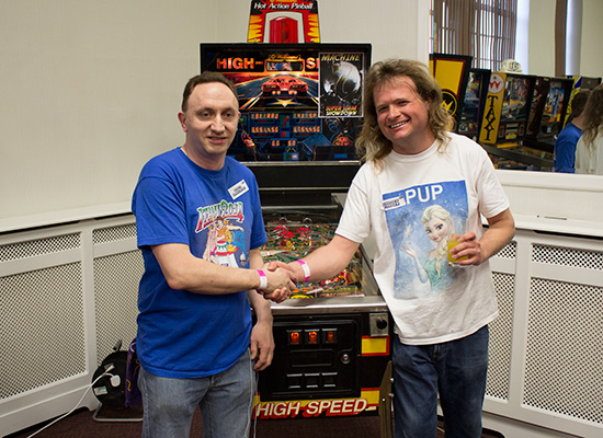 Peter and Andrew with the final machine