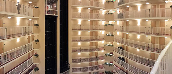 Inside the hotel