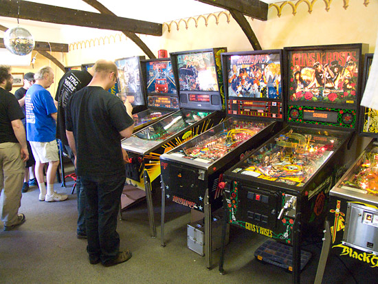 Some of the 13 games set up