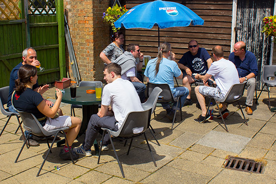 Chillin' in the beer garden