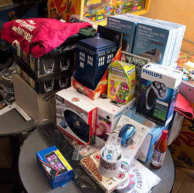 Some of Sunday's prizes