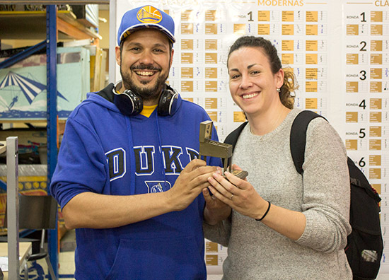 Third place, Alexxx with his fiancee