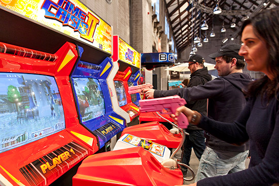 The most popular game in the hall?