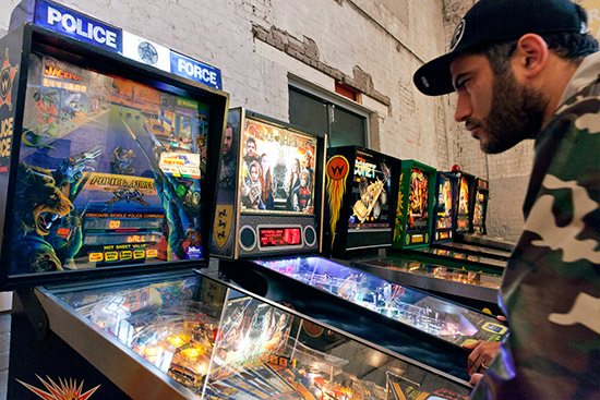 A few of the many pinballs at Ton Ton XL