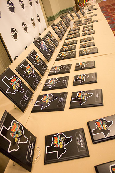 Plaques for the tournament winners