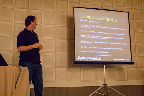 Randy detailing the project's timeline