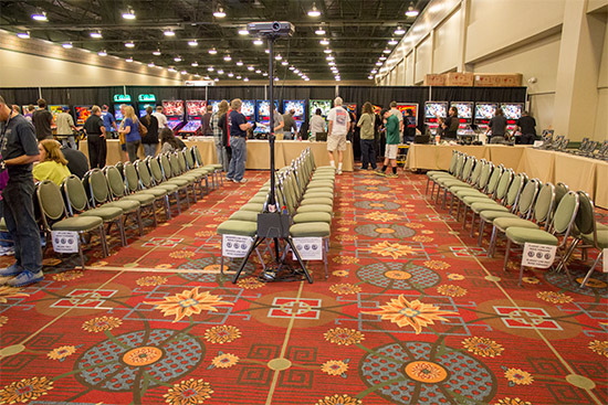 Seating for the waiting competitors