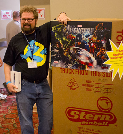 Josh with his prize
