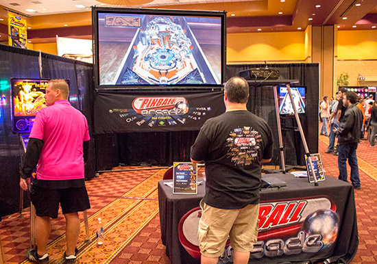 Farsight Studios had a big screen version of their Pinball Arcade