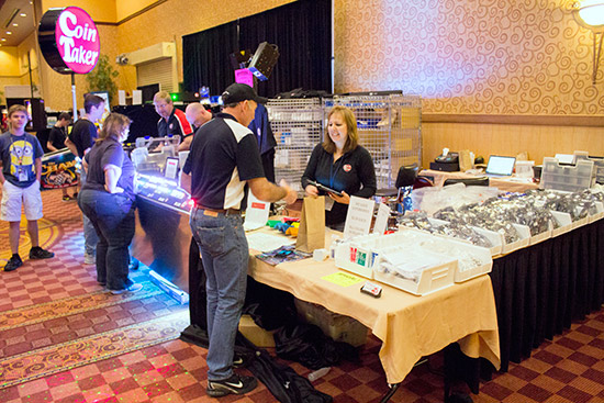 CoinTaker had their regular brightly-lit stand selling a multitude of LEDs