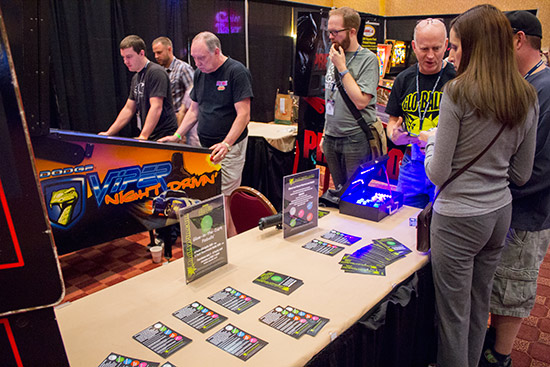 ModMyPin were showcasing their glow-in-the-dark and fluorescent-coloured balls