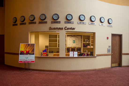 Next door, any last minute business needs are catered for