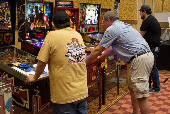 Tournaments organiser Marcus Trevino keeps an eye on the final rounds