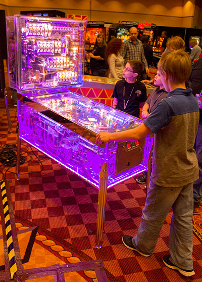 This clear Super Straight was illuminated with colour-changing LEDs