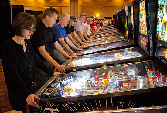 Although many machines were busy, you could still find a game to play