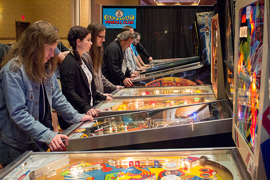 The Gulf Coast Pinball Club machines