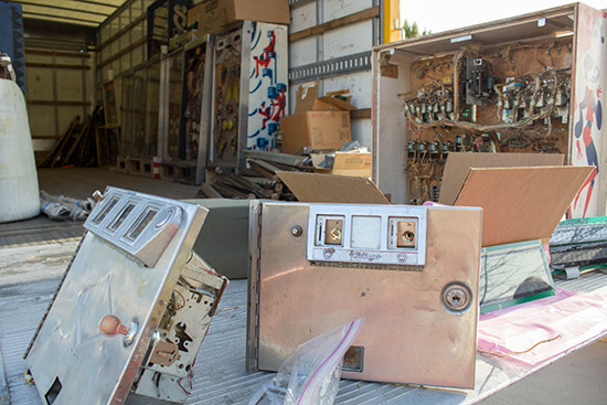 Many used parts were for sale