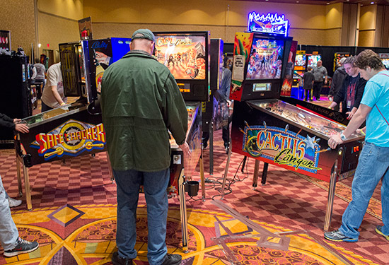 The machines near the entry desk
