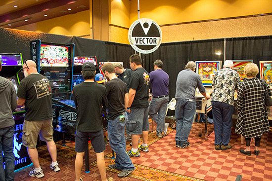 The Vector crew had an nice mix of electromechanical pinball and arcade games