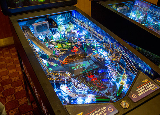 There were three Alien pinballsto play