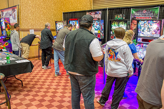 Pinball Refinery had some nicely upgraded games on their stand