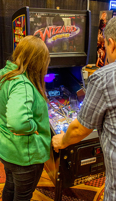 The unreleased third Pinball 2000 title Wizard Blocks is being made using a P-ROC