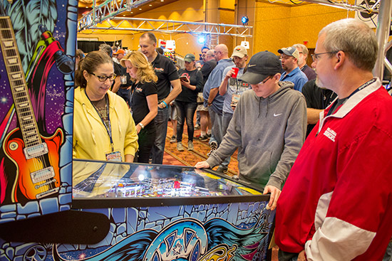 Enjoying the new Aerosmith game on the Marco stand