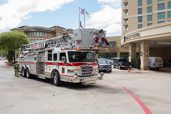 Two fire trucks showed up