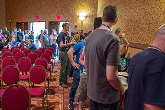 The queue for lunch