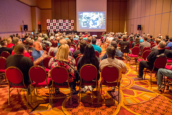 The audience for the documentary screening