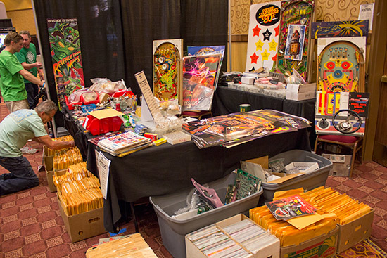 This stall was selling pinball items to raise money for the family of Jimmy Hefne, owner of Metro Pinball and Video who passed away in October 2016
