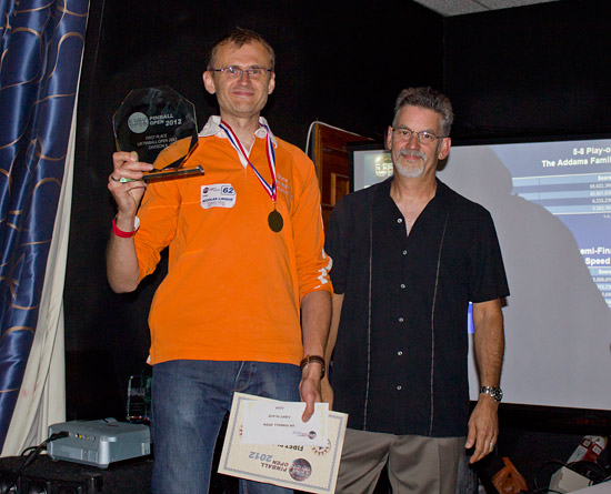 Winner of the UK Pinball Open 2012, Nicolas Linqu&eacute;