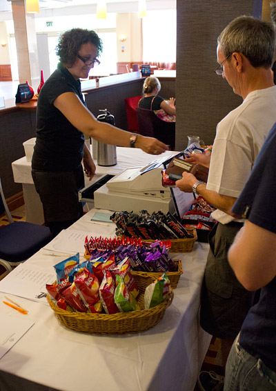 Beverages and snacks at the Fuel Bar