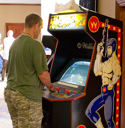 Smash TV was one of the video games at the show