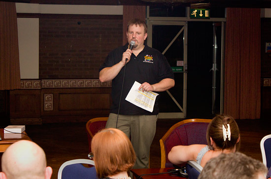 Andrew welcomes everyone to the dinner