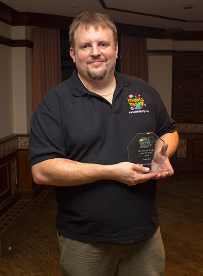 2012 UK Pinball Group Hall of Fame inductee, Andrew Heighway