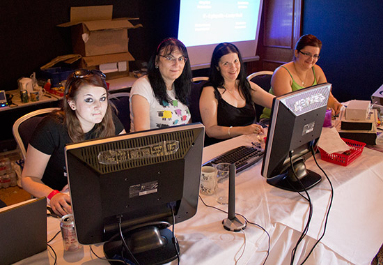 The UK Pinball Tournaments desk team