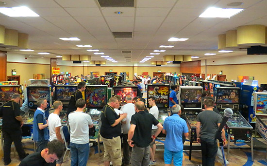The tournament area at the back of the main hall