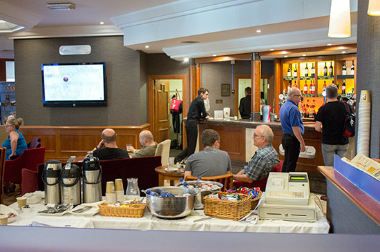 The Fuel Bar also had a stand selling snacks, tea, coffee and cans of drink 