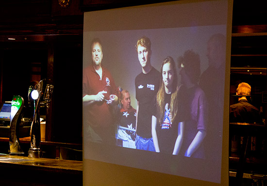 Dave receiving his award and being inducted into the Hall of Fame